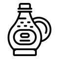 Cider apple extract icon outline vector. Fruity infusion bottle