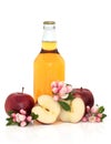 Cider, Apples and Flower Blossom Royalty Free Stock Photo