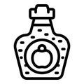 Cider container icon outline vector. Fruity bottle drink