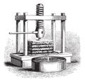 Cider Press vintage engraving Royalty Free Stock Photo