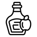 Cider receptacle icon outline vector. Apple vinegar bottle