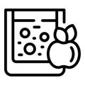 Cider tumbler icon outline vector. Aromatic apple drink