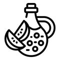 Cider vessel icon outline vector. Natural apple beverage