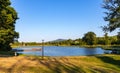 Ciekoty lake and park surrounding Zeromszczyzna - historic museum manor house of Stefan Zeromski, polish literate and poet in