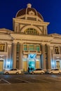 CIENFUEGOS, CUBA - FEBRUARY 10, 2016: Entrance of Palacio de Gobierno Government Palace at Parque Jose Marti square in Royalty Free Stock Photo