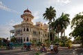 The facade of the palace `Palacio de Valle` one of the main attraction of the city in Cienfuegos
