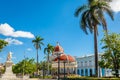 Cienfuegos Jose Marti central park with palms and historical buildings, Cienfuegos Province, Cuba