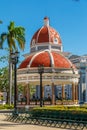 Cienfuegos Jose Marti central park with palms and historical buildings, Cienfuegos Province, Cuba