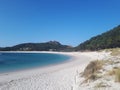 Cies Island, Islas Cies in spain. Beach tourism