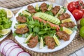 Cig kofte / Turkish Traditional Food. Traditional Turkish Raw Meat Royalty Free Stock Photo