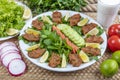 Cig kofte / Turkish Traditional Food. Traditional Turkish Raw Meat Royalty Free Stock Photo