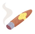 A cigar cartoon Royalty Free Stock Photo