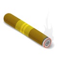 Cigar icon, isometric 3d style