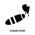 Cigar icon vector isolated on white background, logo concept of