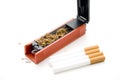 Cigarets darning appliance Royalty Free Stock Photo