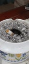 cigarette ash pot Royalty Free Stock Photo