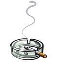 Cigarette in ashtray Royalty Free Stock Photo