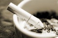 Cigarette & Ashtray Royalty Free Stock Photo