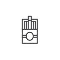 Cigarette box outline icon