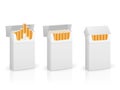 Cigarette box set Royalty Free Stock Photo