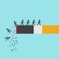 Cigarette burning with people Royalty Free Stock Photo