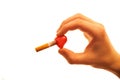 Cigarette burns heart