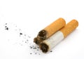 Cigarette butts and ash Royalty Free Stock Photo