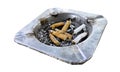 cigarette butts in an ashtray Royalty Free Stock Photo