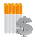 Cigarette an expensive habit concept Royalty Free Stock Photo
