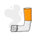 Cigarette Hand Drawing. Illustration Of The Concept. Set Of Vector Graphics Royalty Free Stock Photo