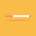 Cigarette icon in a flat design with long shadow vector illustration Royalty Free Stock Photo