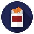 Cigarette icon in flat design. Royalty Free Stock Photo