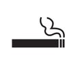 Cigarette icon, smoke icon on white background. Flat design. Vector