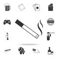 Cigarette iconSet of Human weakness and Addiction element icon. Premium quality graphic design. Signs, outline symbols collection