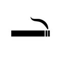 Cigarette Isolated Flat Web Mobile Icon Sign Symbol Button Element Silhouette