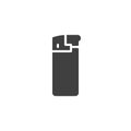 Cigarette lighter vector icon Royalty Free Stock Photo