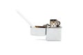 Cigarette and lighter on white background Royalty Free Stock Photo