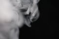 Cigarette Smoke On Black Background Detailed Close-Up Royalty Free Stock Photo