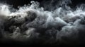 Cigarette smoke on black background, flowing waves, pollution, health danger, smoking