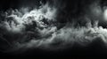 Cigarette smoke on black background, flowing waves, pollution, health danger, smoking