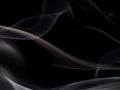 Cigarette smoke on black background, macro shot