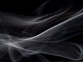 Cigarette smoke on black background, macro shot