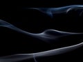 Cigarette smoke on black background, macro shot