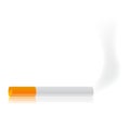 Cigarette and smoke illustration over