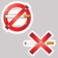 Cigarette stickers Royalty Free Stock Photo