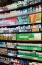 Cigarette store display Royalty Free Stock Photo