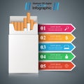 Cigarette, vaper, smoke - business infographic.