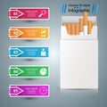 Cigarette, vaper, smoke - business infographic.