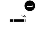 Cigarette - white vector icon