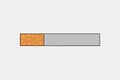 A cigarette with a yellow filter. vector illustration